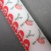 White Advent Candles With Red Hearts & Fir Cone Design